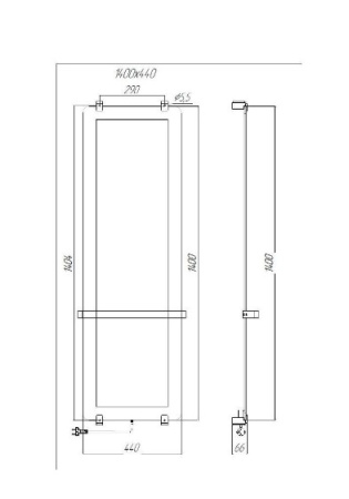 Фото полотенцесушитель электрический allen brau infinity 00305014 140*44 см с рейлингом и креплением, медь браш