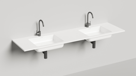 Фото раковина salini s-stone onda 1402202mrf 180см, матовая покраска по ral полностью