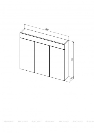 Фото зеркало-шкаф de aqua эколь 90 белый