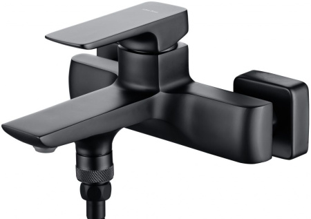 Фото смеситель для ванны и душа allen brau infinity 5.21006-31, черный матовый