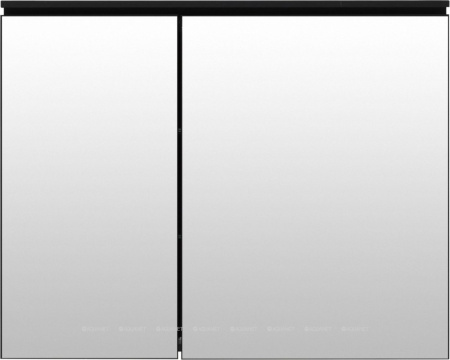 Фото зеркало-шкаф de aqua алюминиум 100 черный