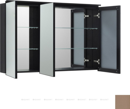 Фото зеркало-шкаф de aqua алюминиум 120 медь