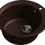 Фото мойка кухонная ewigstein rund 50х50 шоколад