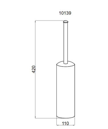 Фото ершик напольный boheme vogue 10189, хром