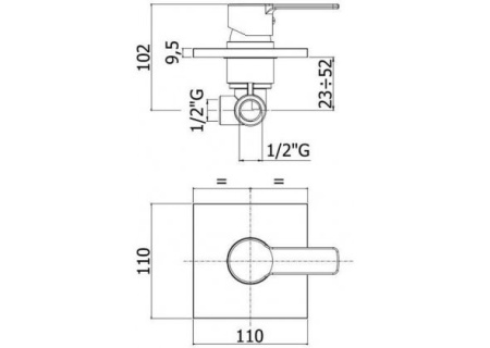 Фото встраиваемый смеситель для душа paffoni red red010cr/м, хром