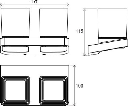 Фото стакан настенный двойной ravak 10° td 220.00 x07p322, хром