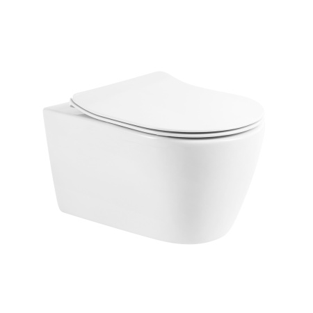 Фото унитаз подвесной безободковый belbagno marino bb105chr, белый