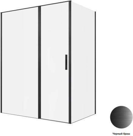 Фото душевой угол allen brau priority 3.31039.bba + 3.31048.bba 160*100*200 см, профиль черный браш