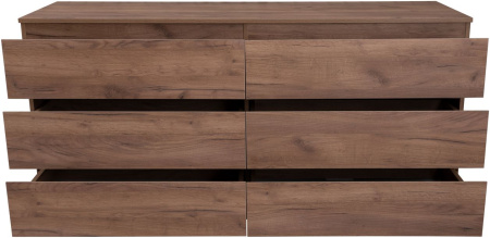 Фото комод aquanet сканди 160*48 см,  дуб крафт (6 ящиков)