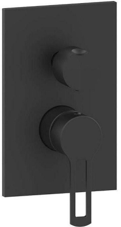Фото встраиваемый смеситель для ванны и душа paffoni ringo rin018no/m, черный матовый