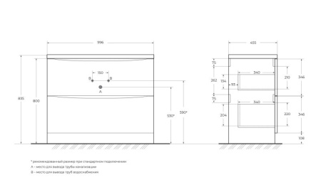 Фото тумба напольная belbagno acqua 100 bianco lucido 