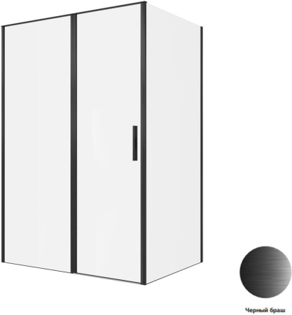 Фото душевой угол allen brau priority 3.31036.bba + 3.31048.bba 140*100*200 см, профиль черный браш