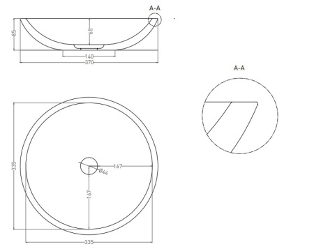 Фото раковина salini s-stone callista 05 1101205smrf, матовая покраска по ral полностью