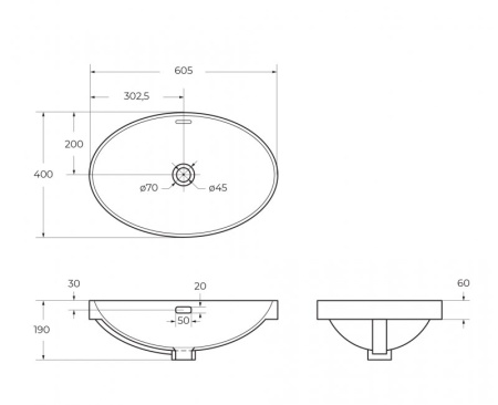 Фото раковина полувстраеваемая сверху belbagno bb1004 60*40 см, белая Фото раковина полувстраеваемая сверху belbagno bb1004 60*40 см, белая
