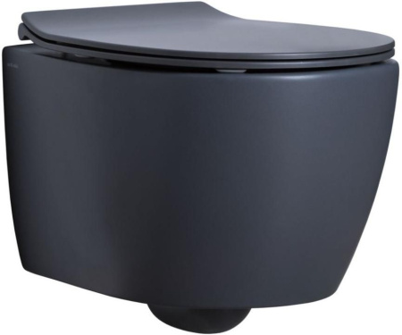Фото унитаз подвесной безободковый allen brau fantasy 4.11004.an, антрацит
