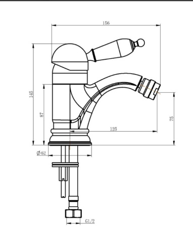 Фото смеситель для биде boheme brillante ripresa 346, хром