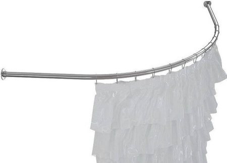 Фото карниз для ванны aquanet capri полукруглый 160*100 см, хром