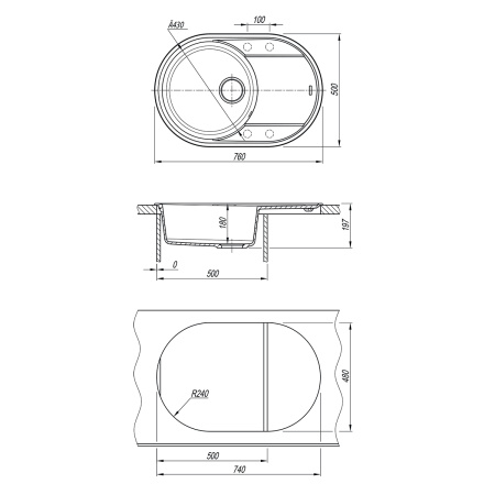 Фото мойка кухонная lemark lacha 760 серый шёлк