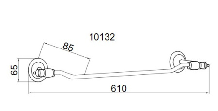 Фото держатель для полотенца boheme vogue 10132, хром