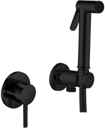 Фото гигиенический душ paffoni kitdup110no, черный матовый