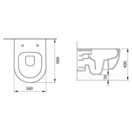 Фото унитаз подвесной безободковый allen brau priority 4.31002.31, черный матовый