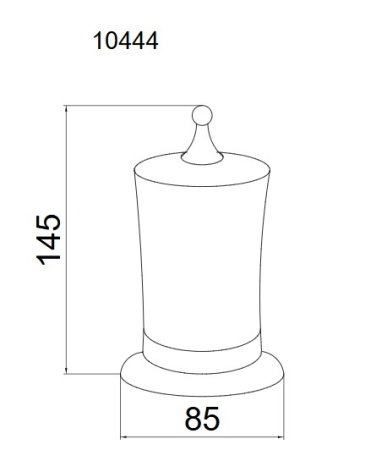 Фото стакан для ватных дисков boheme brillante 10444, хром