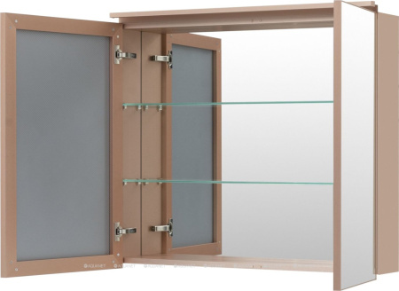 Фото зеркало-шкаф de aqua алюминиум 90 медь