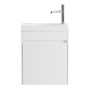Фото тумба подвесная belbagno pietra mini 46-l bianco lucido, левая