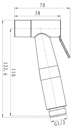 Фото гигиеническая лейка belbagno bb-bfs1-in, сатин