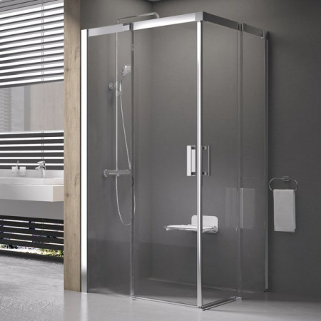 Фото душевой угол ravak matrix msrv4-80 1wv44100z1 80*80*195 см, профиль белый/стекло прозрачное 