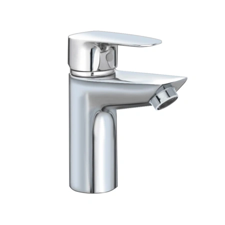 Фото смеситель для раковины aquame aqmp6111 с д/к, хром