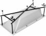 Фото каркас сварной для ванны aquanet bright 180*70 см