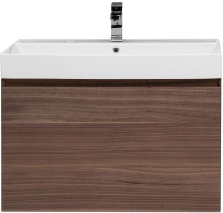 Фото тумба подвесная с раковиной aquanet нью-йорк 85 орех