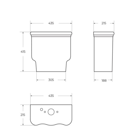 Фото бачок для унитаза belbagno boheme bb115t, белый