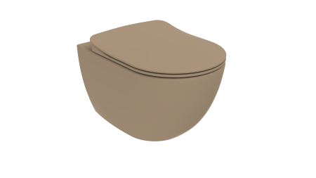 Фото унитаз подвесной с биде creavit free fe320-00cm00e-0000, cappucino