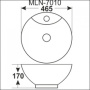 Фото раковина melana mln-7010 46,5x46,5