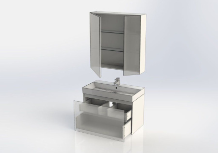 Фото комплект мебели aquanet нью-йорк 85 орех