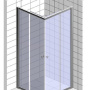 Фото душевой уголок cezares eco прозрачное / хром 100х100