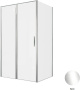 Фото душевой угол allen brau priority 3.31031.00 + 3.31043.00 120*90*200 см, профиль хром