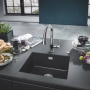 Фото мойка кухонная grohe k700u 31654ap0 черный гранит