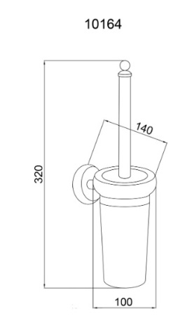 Фото ершик настенный boheme palazzo 10164, золото