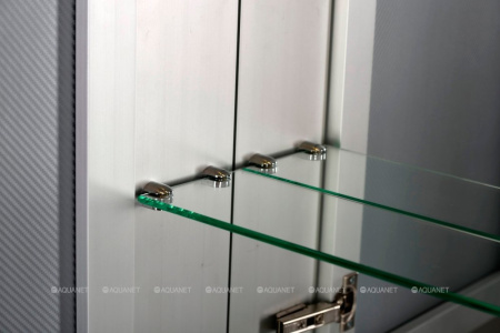Фото зеркало-шкаф de aqua алюминиум 100 серебро