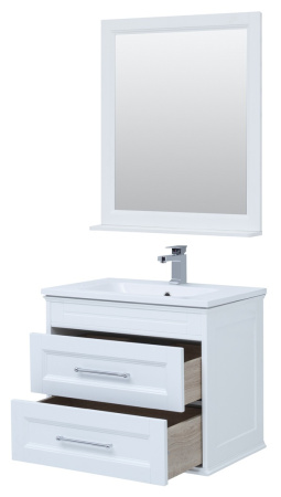 Фото комплект мебели aquanet бостон м 80 белый( лит. мрамор)