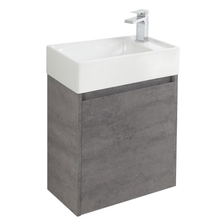 Фото тумба подвесная belbagno kraft mini 50 cemento grigio, левая Фото тумба подвесная belbagno kraft mini 50 cemento grigio, левая