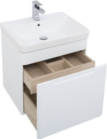 Фото тумба подвесная с раковиной aquanet софия 60 белый