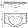 Фото раковина aquaton лаура 1a706731lu080 85 (доломит)