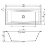 Фото акриловая ванна riho still square br0200500000000 170x75