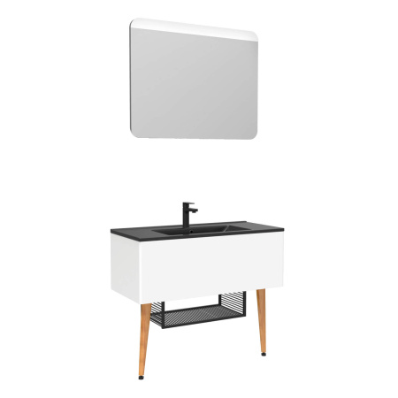 Фото zeon нижний модуль с раковиной ze0100.00.bb+su100.6