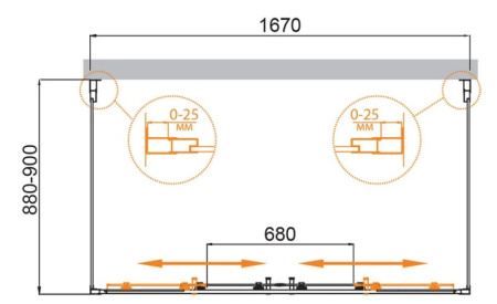 Фото душевой угол cezares molveno-ah-22-170/90-c-cr-iv 170*90*195 см