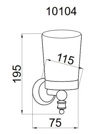Фото стакан настенный boheme palazzo 10154, золото